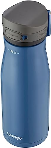 Stainless Steel Water Bottle with Autopop Lid, 20oz, 2 Pack D420