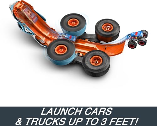 Monster Trucks RC Toy, Remote-Control Transforming Vehicle, Connects to Track U4312