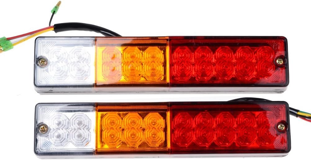20-LED Truck Trailer Tail Light with Turn Signal, Brake, Reverse, Waterproof (Pack of 2) J943