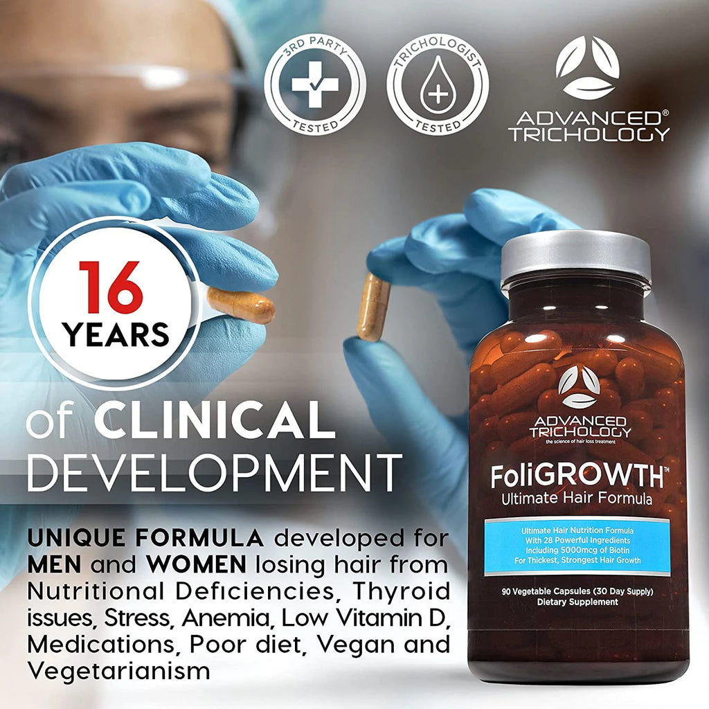 Hair Growth Vitamin with Biotin, Vegan Formula W5863