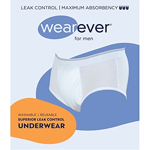 Reusable & Washable Incontinence Briefs for Men, Maximum Absorbency, Pack of 3 D48753