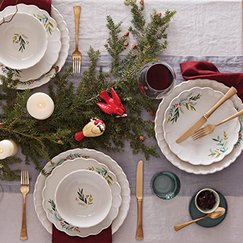 French Perle Berry 12-Piece Dinnerware Set, White Q14982