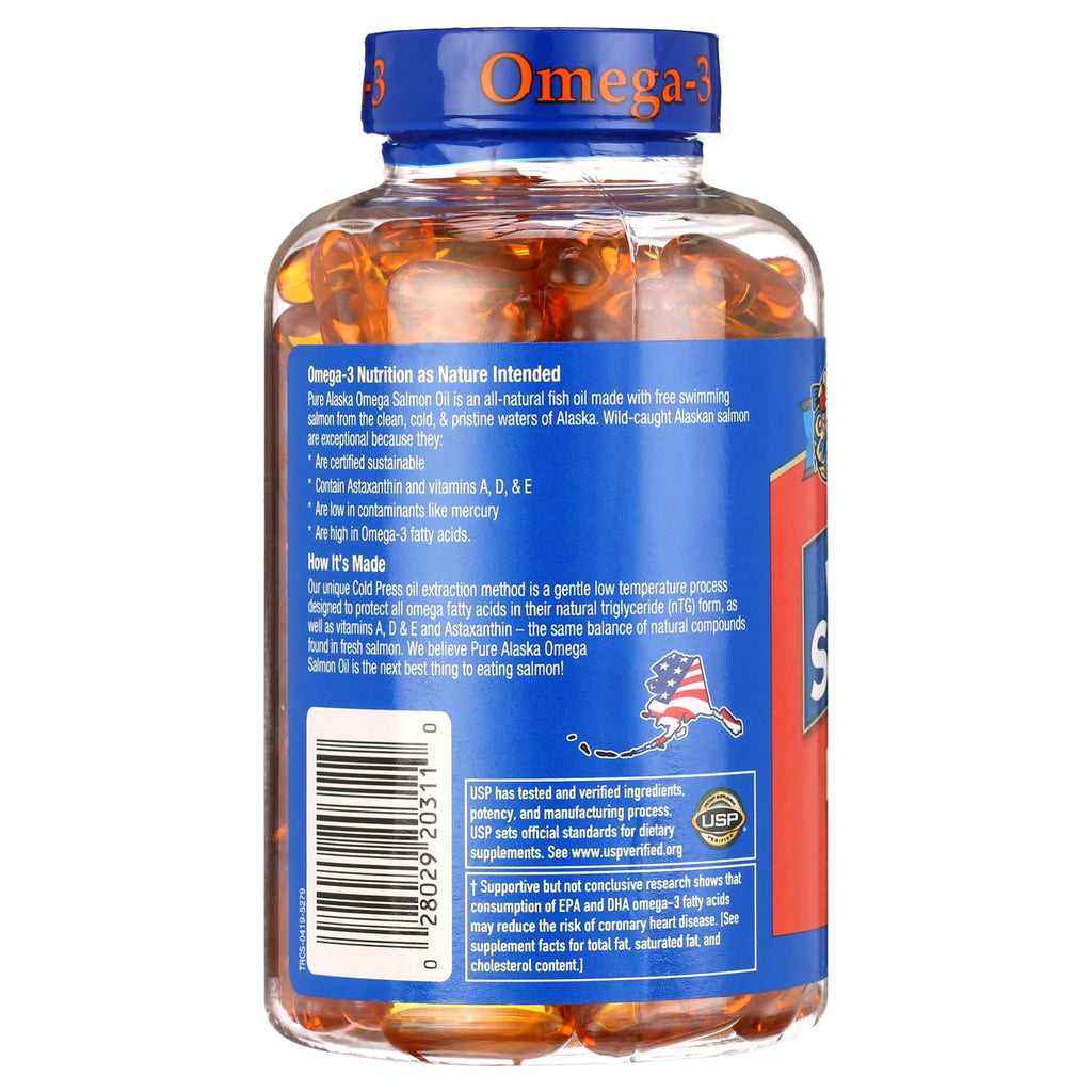 Wild Salmon Oil 1000 mg Softgels, 180 Count G62180