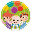 Multicolor Cocomelon Round Dessert Plates - 7" (Pack of 8) | Perfect for Kids' Birthday Celebrations & Fun Family Gatherings