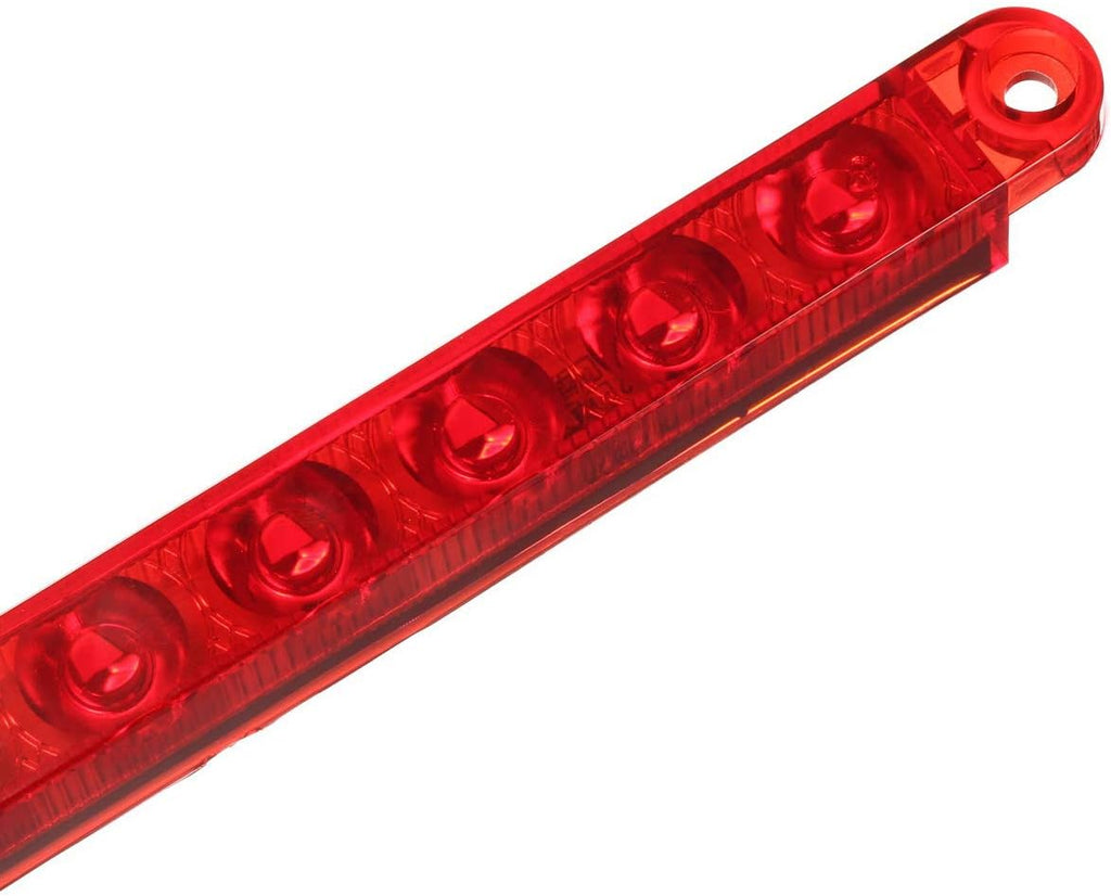 2Pcs 12" 15 LED Red Trailer Truck Identification Light Bar Waterproof Sealed Stop/Turn/Tail E682577