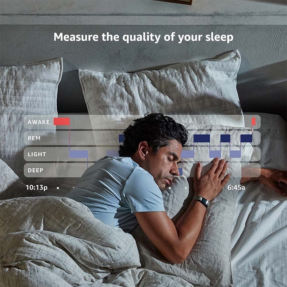 Fitness tracker with color display for heart rate, activity, and sleep tracking D377