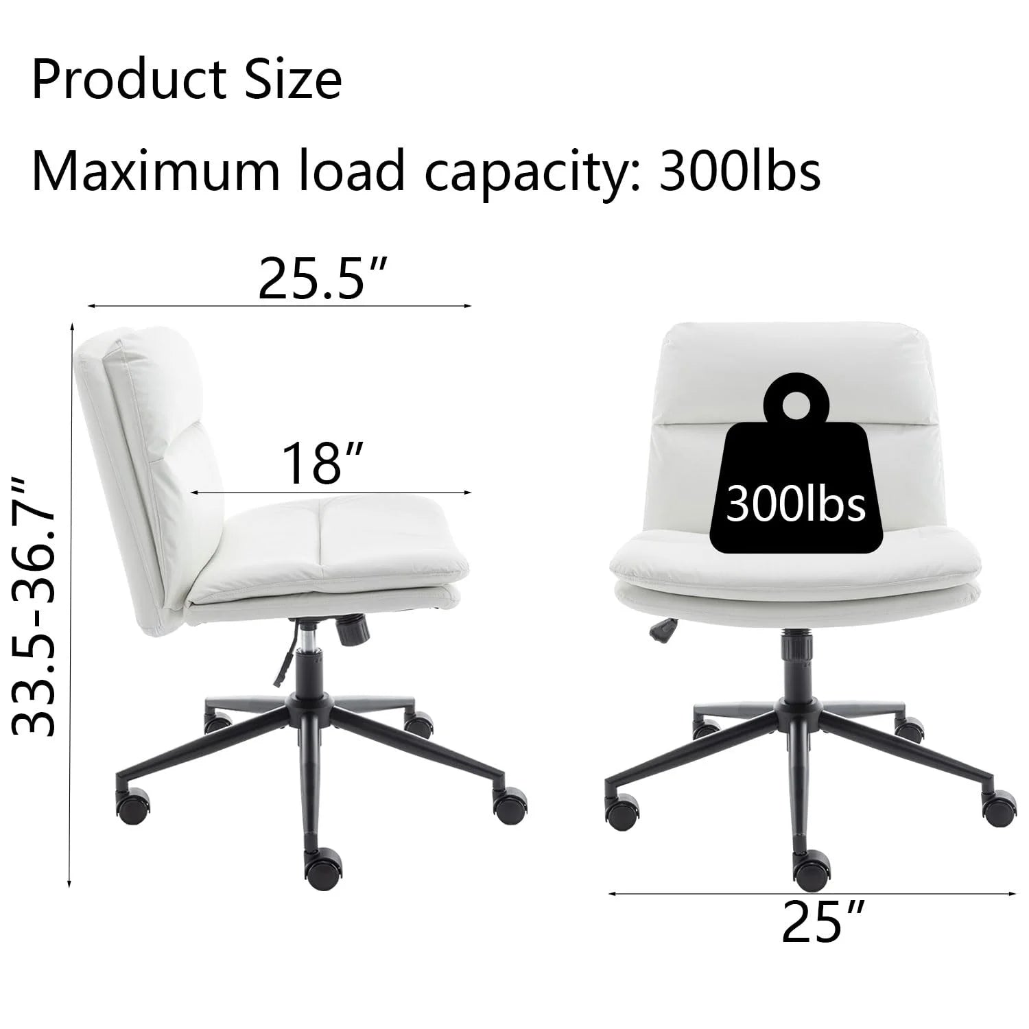 Criss Cross Chair with Wheels, Ergonomic Home Office Desk Chair L577794