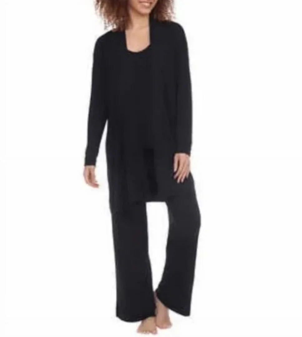 Ladies' 3-Piece Modal Lounge Set, Black Q140