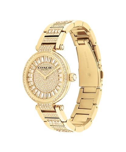 Women's Quartz Bracelet Watch with Crystal Dial, 34mm, Water Resistant N789