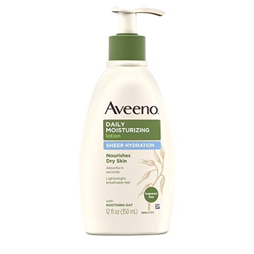Daily Moisturizing Lotion for Dry Skin with Soothing Oat, Fragrance-Free, 12 Fl. Oz B3968