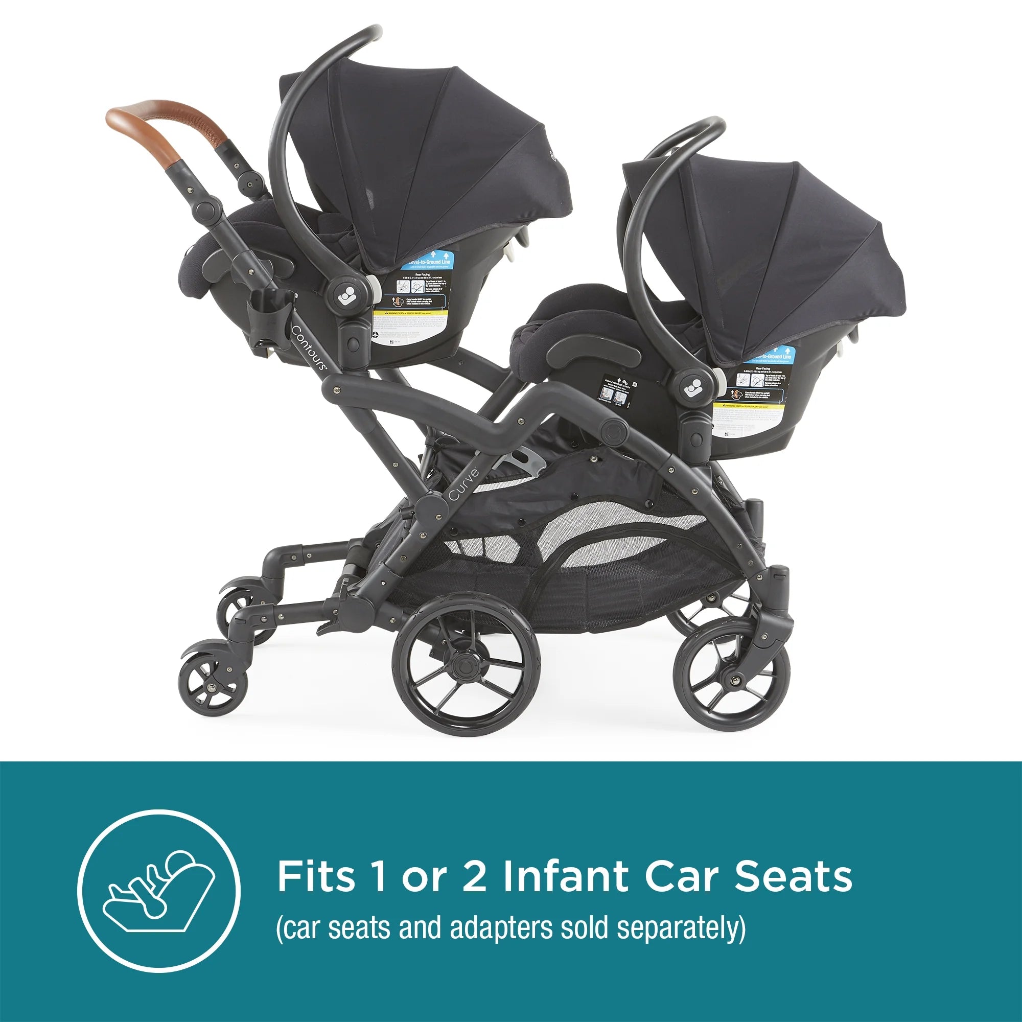 Double Tandem Stroller, Black Herringbone P922