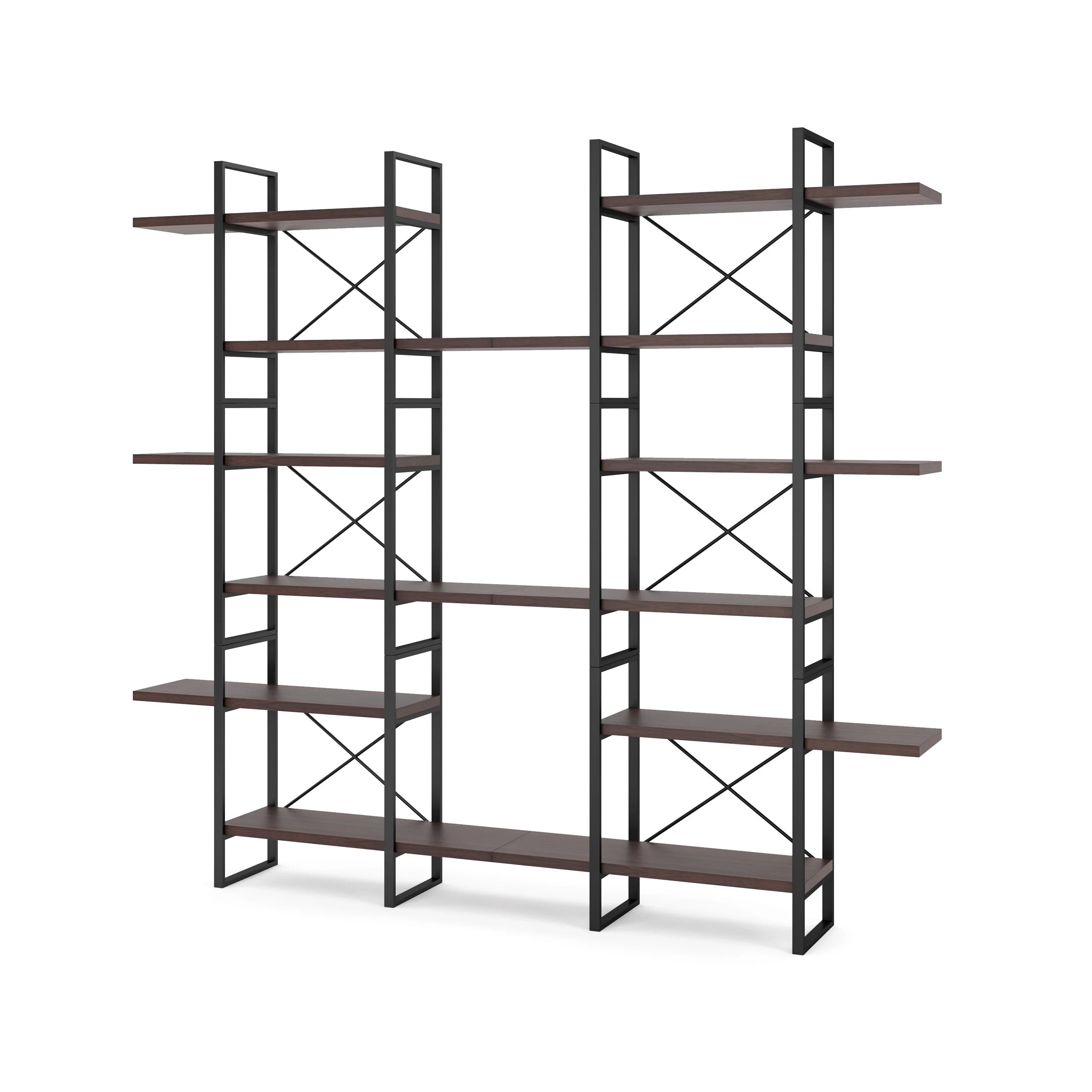 6-Tier Industrial Bookcase S790336