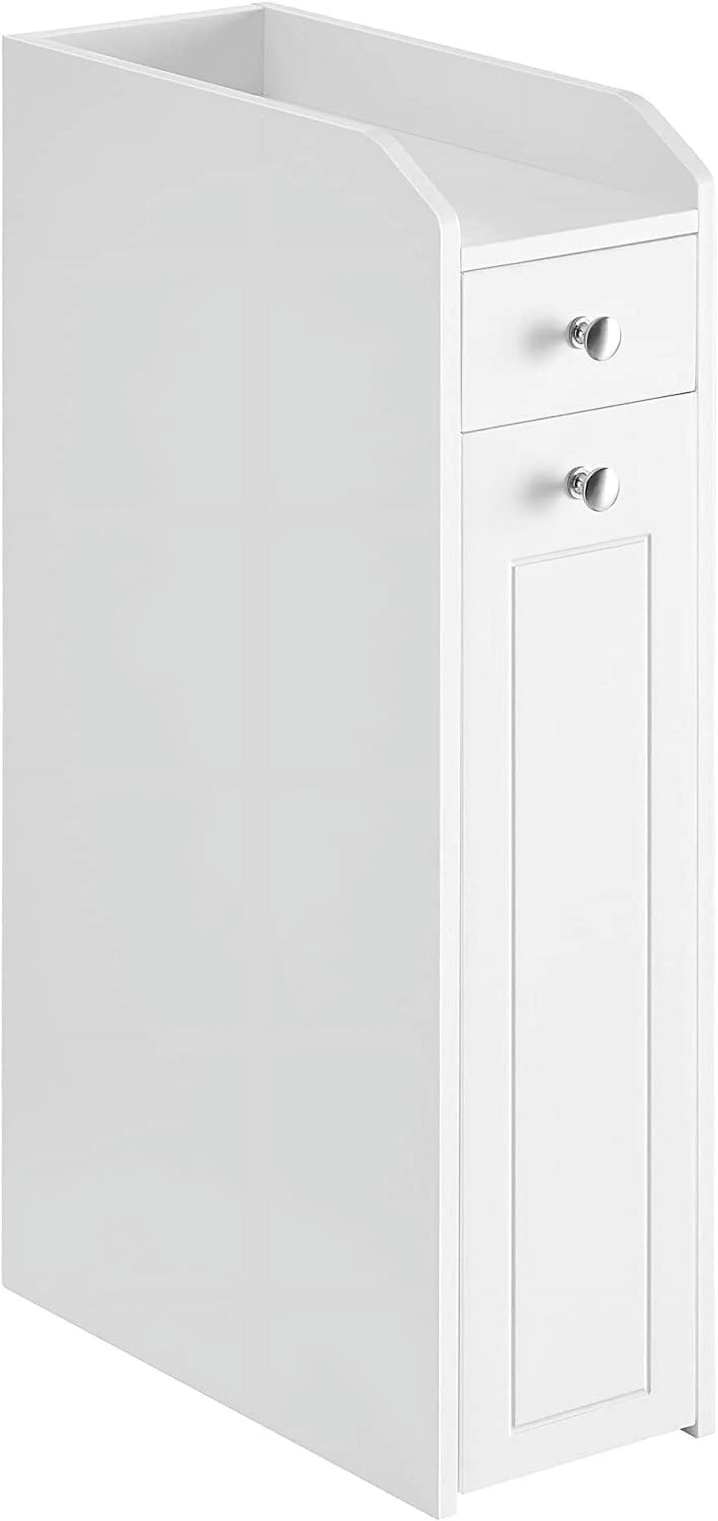 Small Bathroom Storage Cabinet with Slide Out Drawers, White S16404