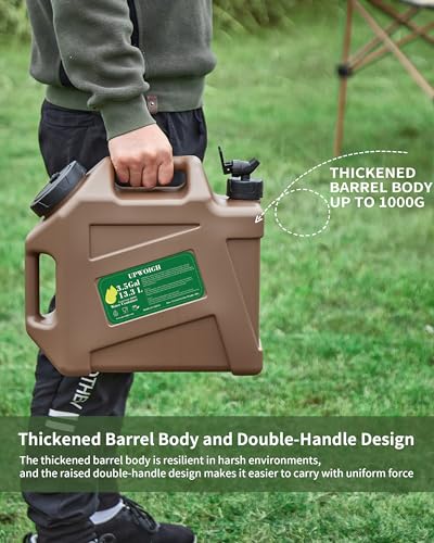 5 Gallon Water Jug and 2.6Gal Collapsible Water Bag Set of 2, BPA Free, Leak-Proof for Camping Q63418