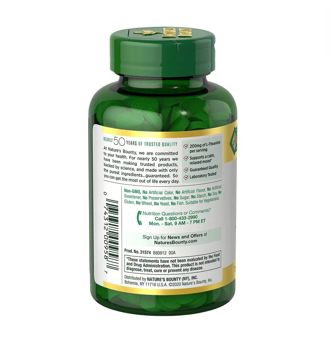 Anxiety and Stress Relief Supplement, 150 Count L261638