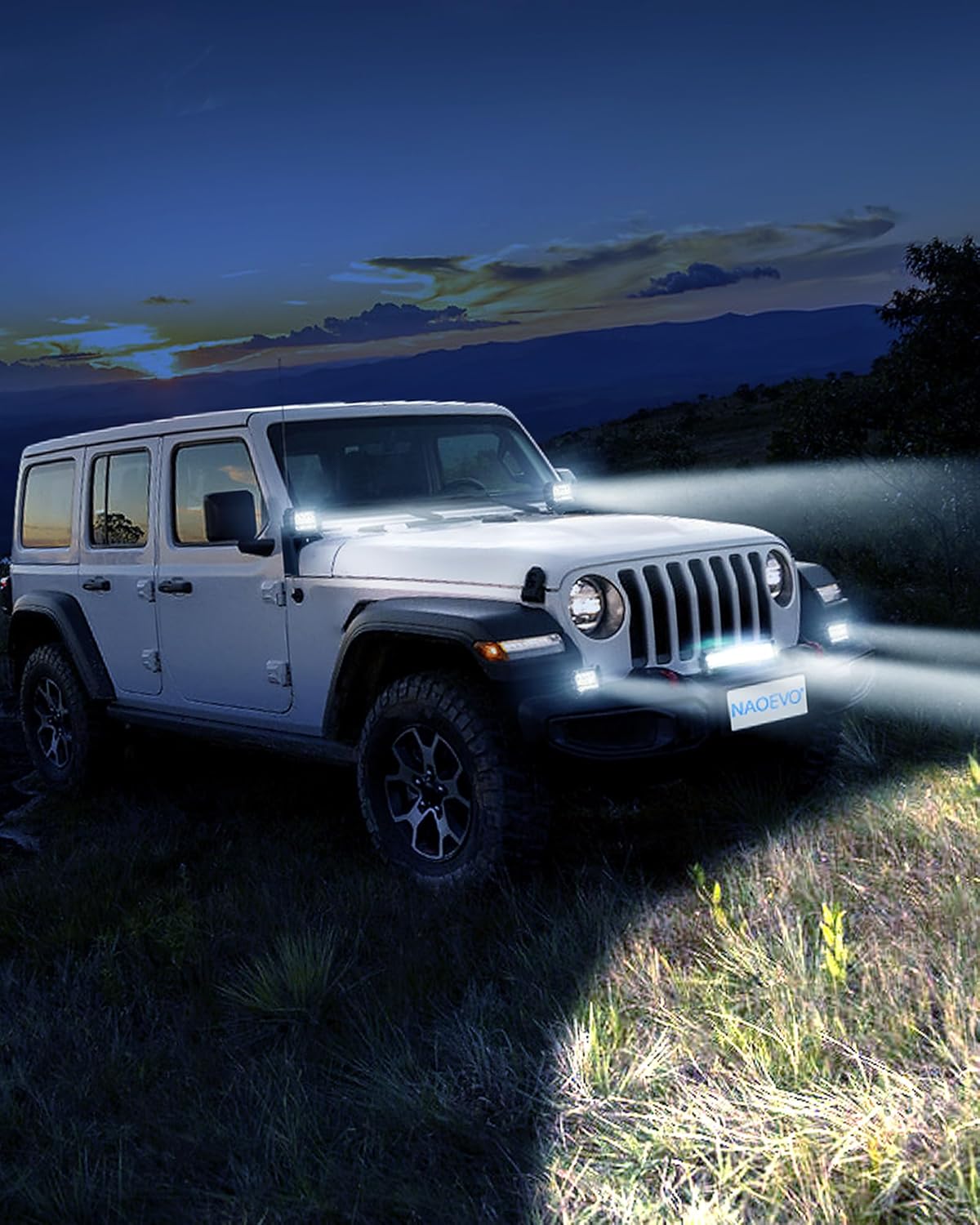 12 Inch LED Light Bar and 4PCS 4 Inch LED Pod Lights, 54000LM Off Road Lights K513