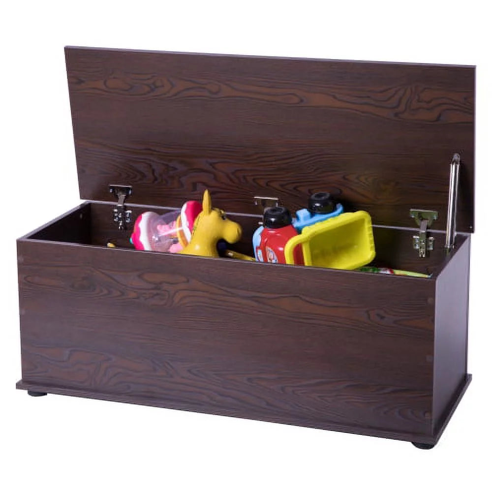 Wooden Toy Box with Storage, Brown Z475880