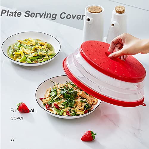 Collapsible Microwave Splatter Cover with Vent, 10.5 Inch Plate Lid, BPA Free Q639152