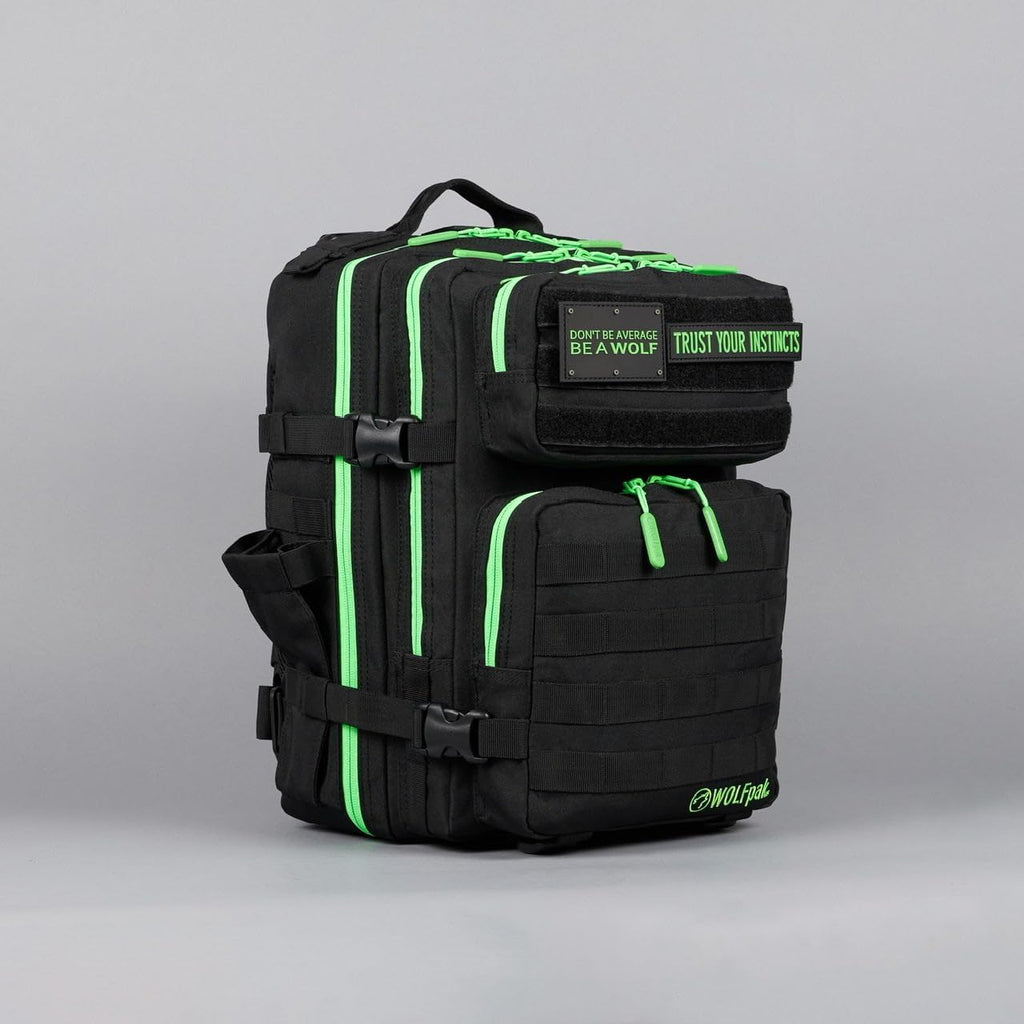 25L Backpack Black Neon Green P588