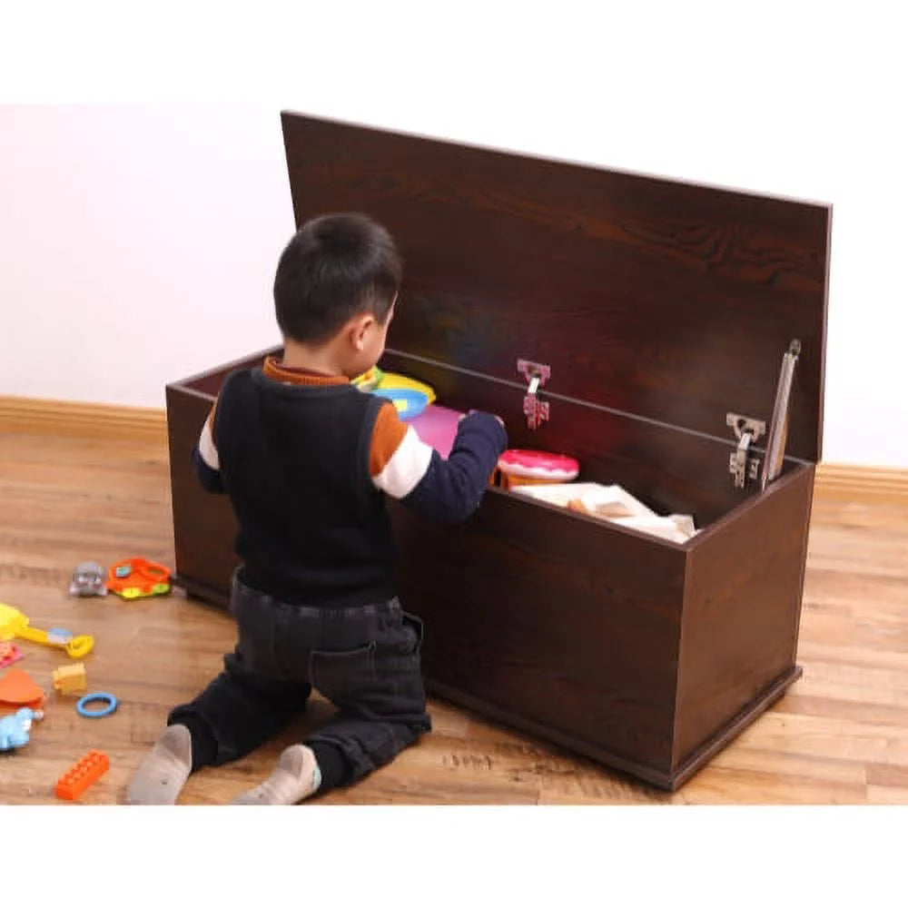 Wooden Toy Box with Storage, Brown Z475880