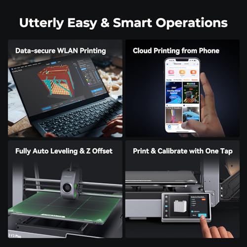3D Printer, 250mm/s Speed, Auto Leveling, 8.66x8.66x9.84 inch D48197