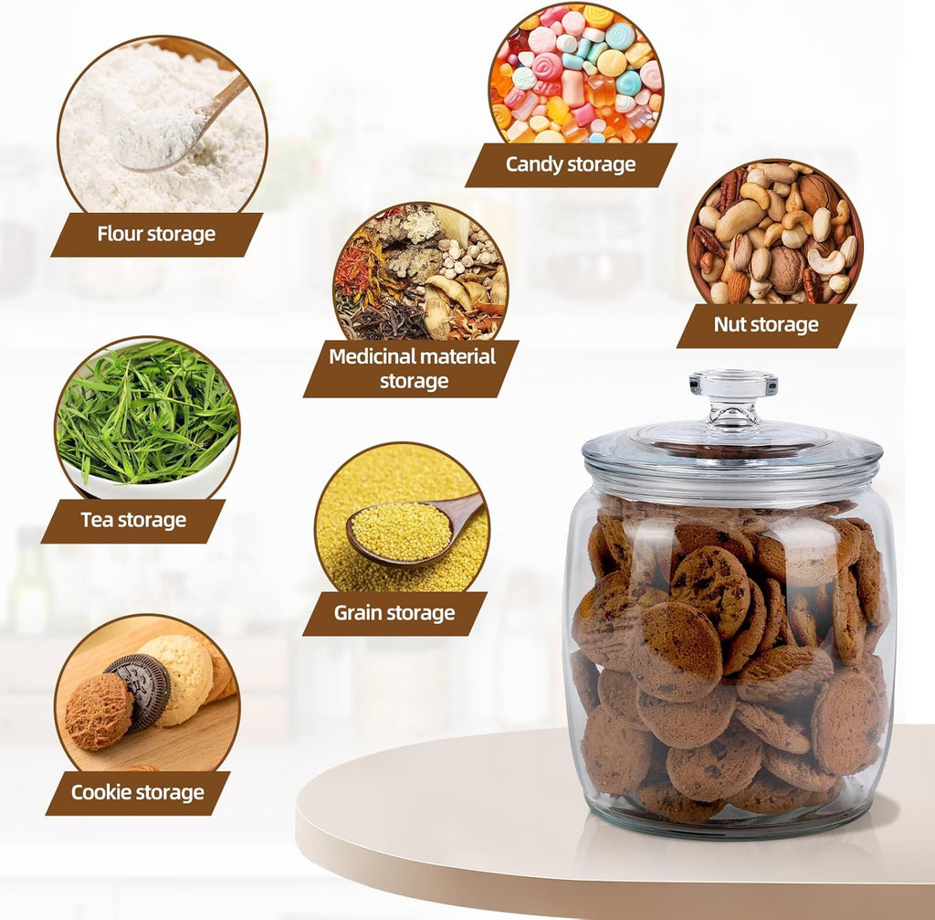 Glass Jar with Lid, 71 oz Wide Mouth Storage Jar for Kitchen B510919