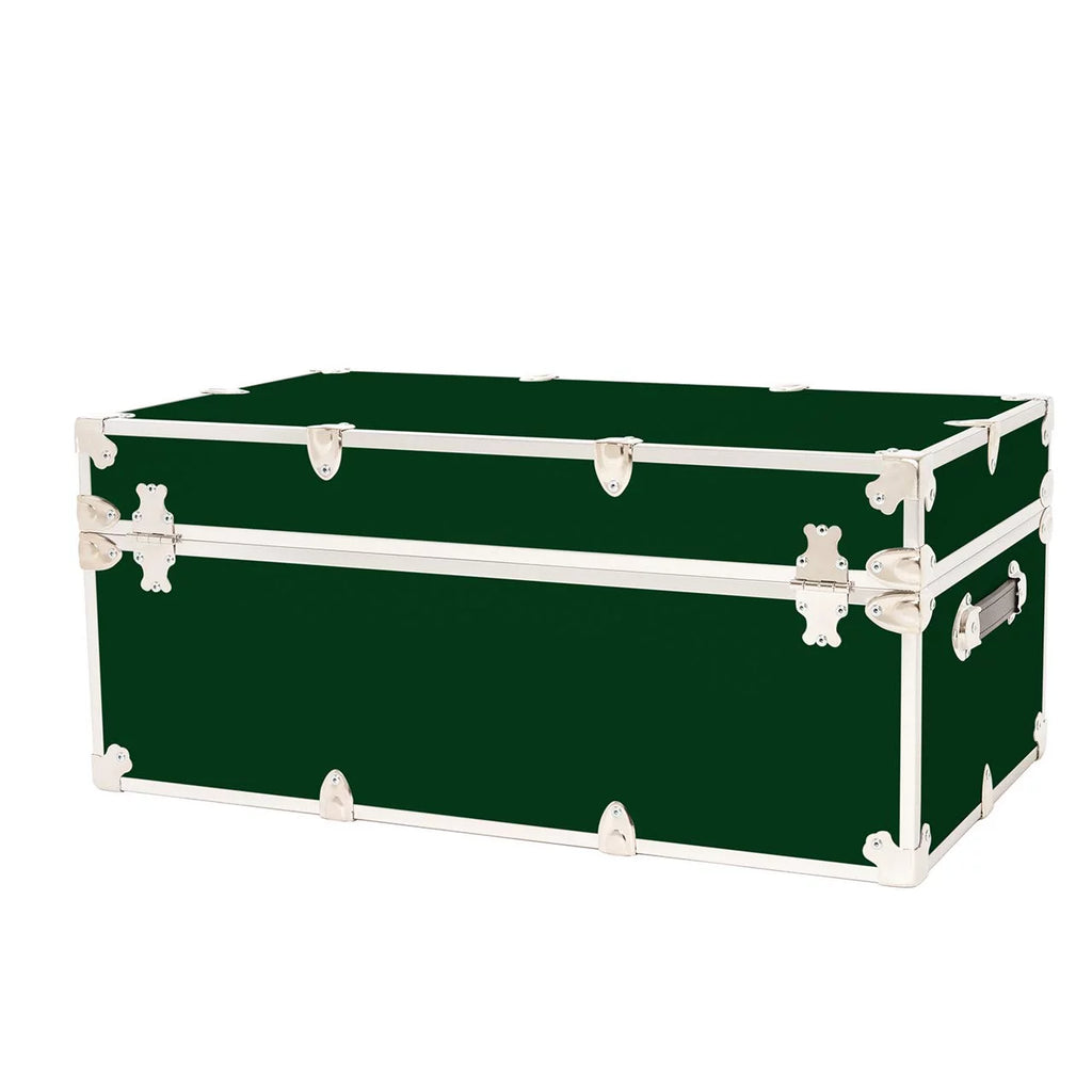 Large Leather Embossed Vinyl Trunk for Storage, 32"x18"x14" T9122