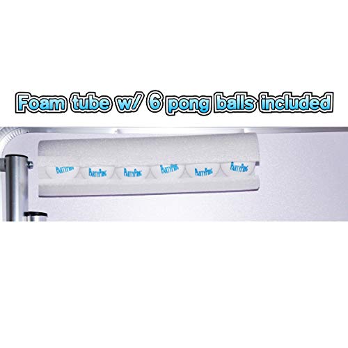 Folding Beer Pong Table with Cup Holes and LED Lights M95139