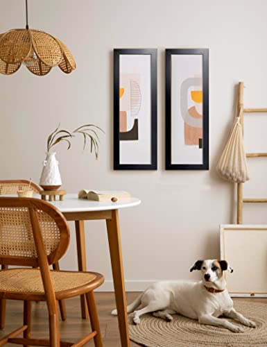 8x24 Black Wood Picture Frame for Wall Mounting Q14888