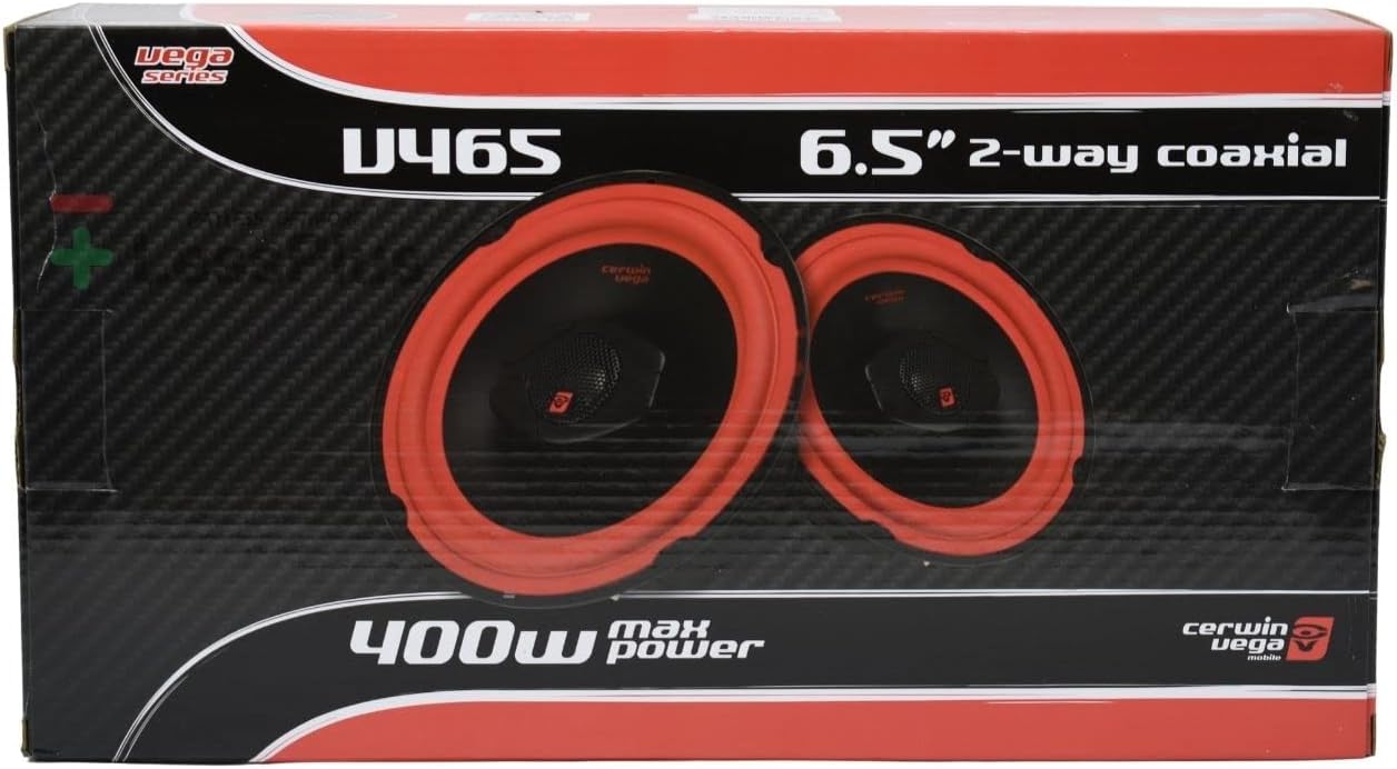 6.5" 2-Way Low-Resonant Speakers with 1" Titanium Dome Tweeter O994380