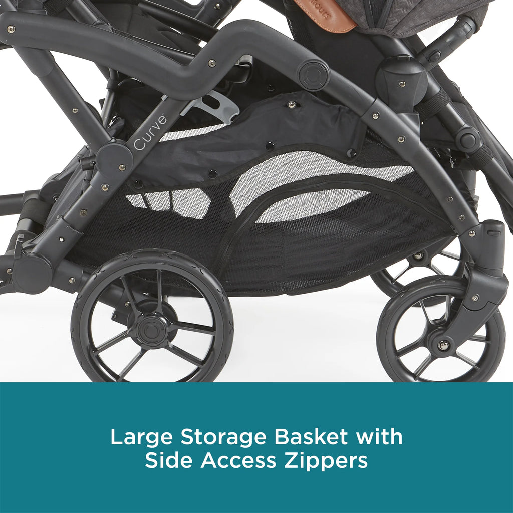 Double Tandem Stroller, Black Herringbone P922