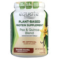 Equate Plant-Based Protein Supplement, 2 lbs, High Protein, Vegan, Non-GMO, Pea & Quinoa Blend, Essential Amino Acids, BCAA, Gluten-Free, Dairy-Free, Muscle Growth (32 Oz, Smooth Vanilla)