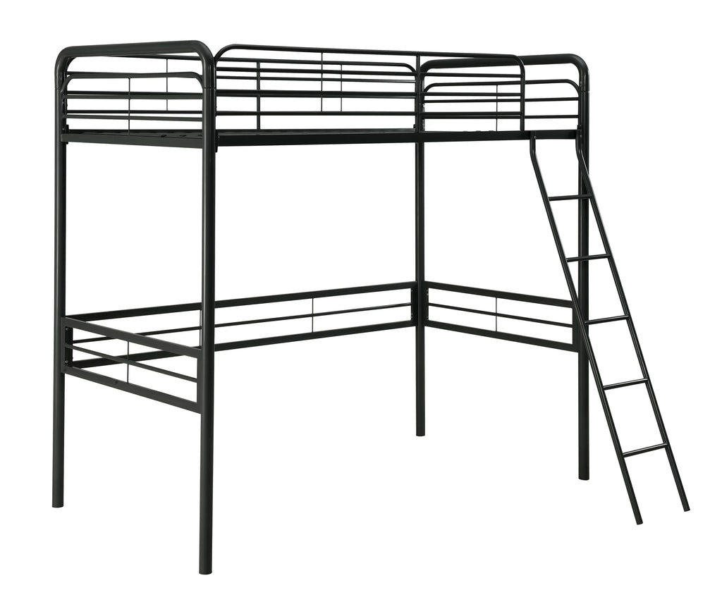 Twin Metal Loft Bed, Black B57866