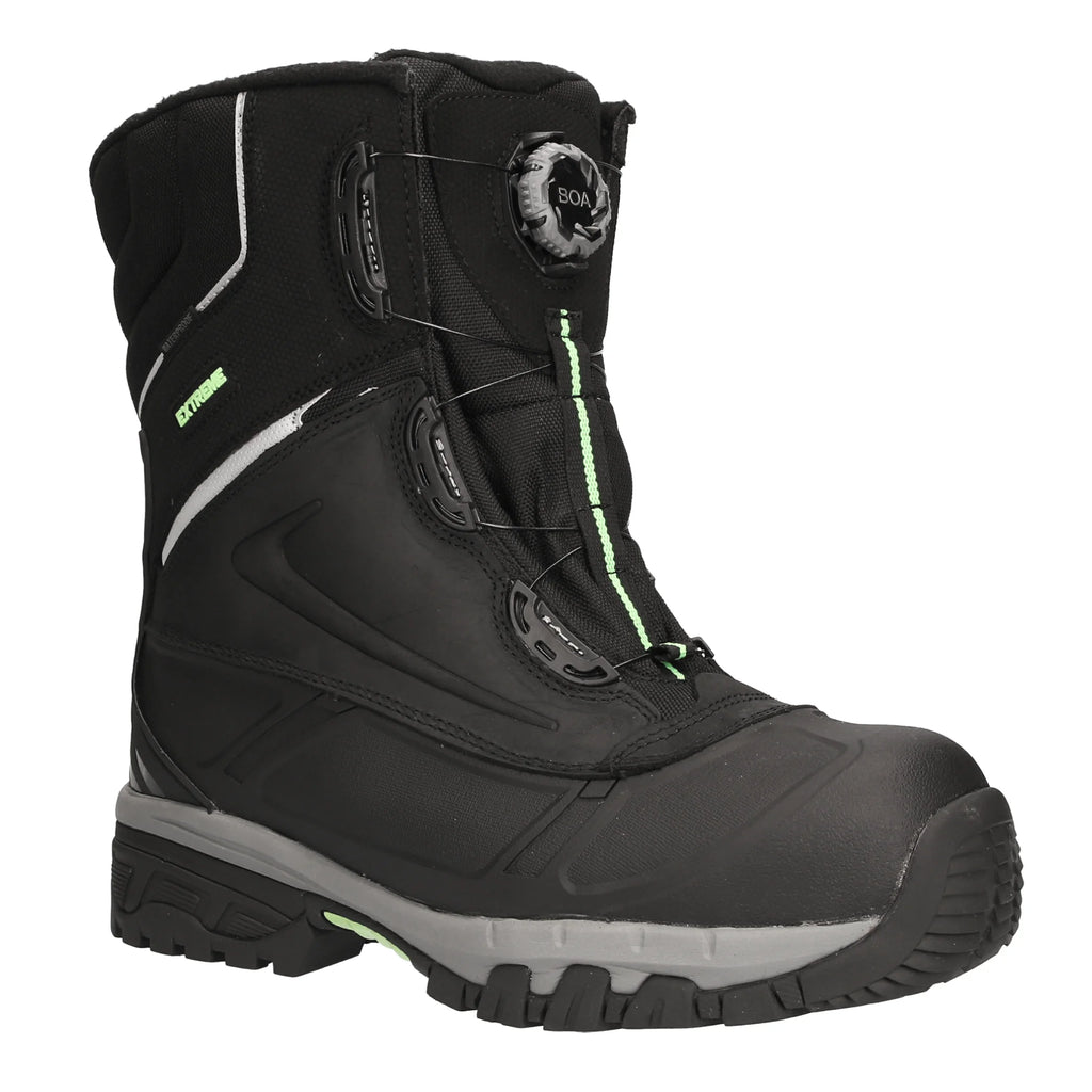 RefrigiWear Men's Waterproof Anti-Slip Extreme Pac Boots with Boa Fit System For Lacing (Black, Size 14 US)