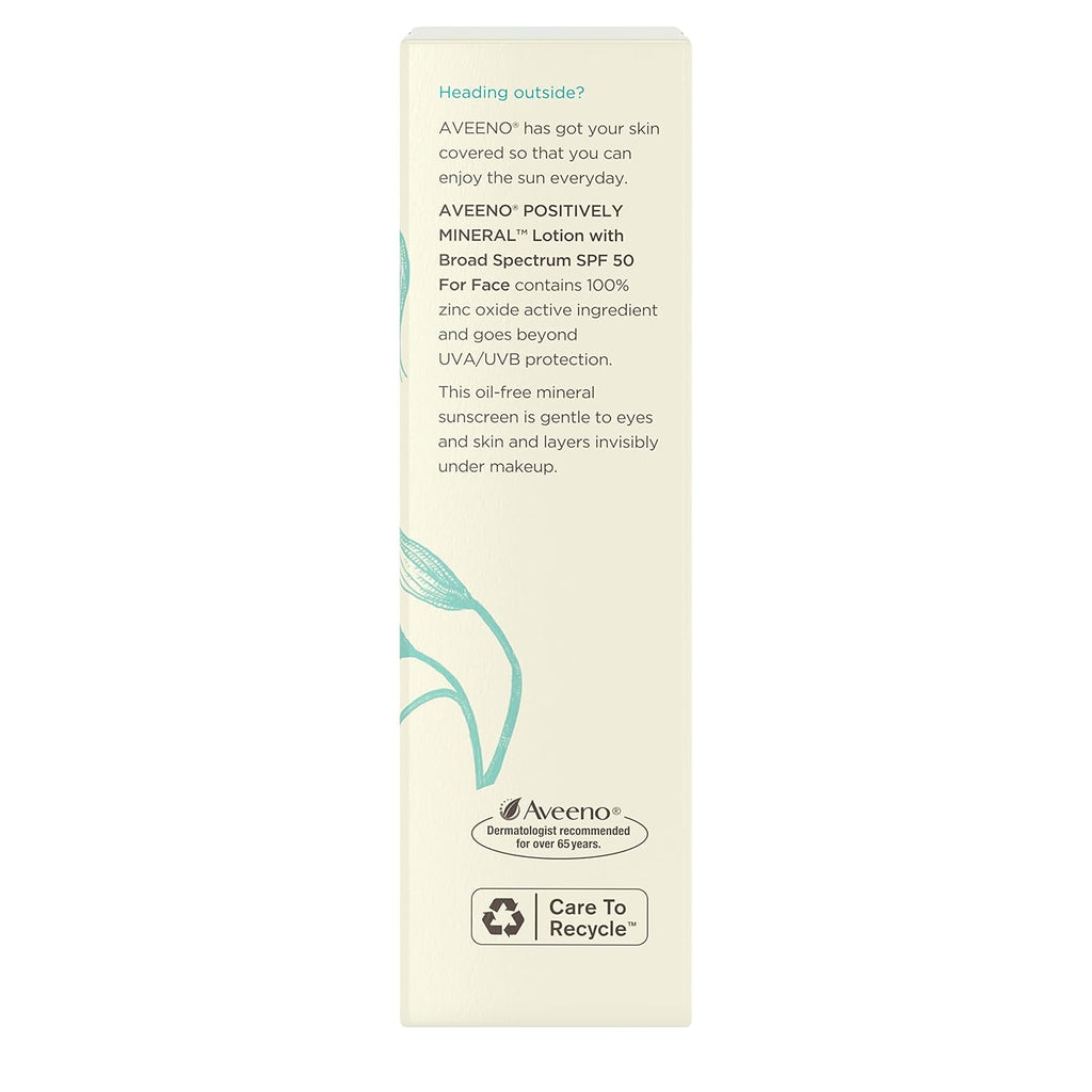 Mineral Sunscreen Lotion SPF 50 for Face, Lightweight, Travel-Size 2 fl. oz N764