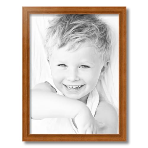 20x25 cm Brown Wood Picture Frame with Glass K9705