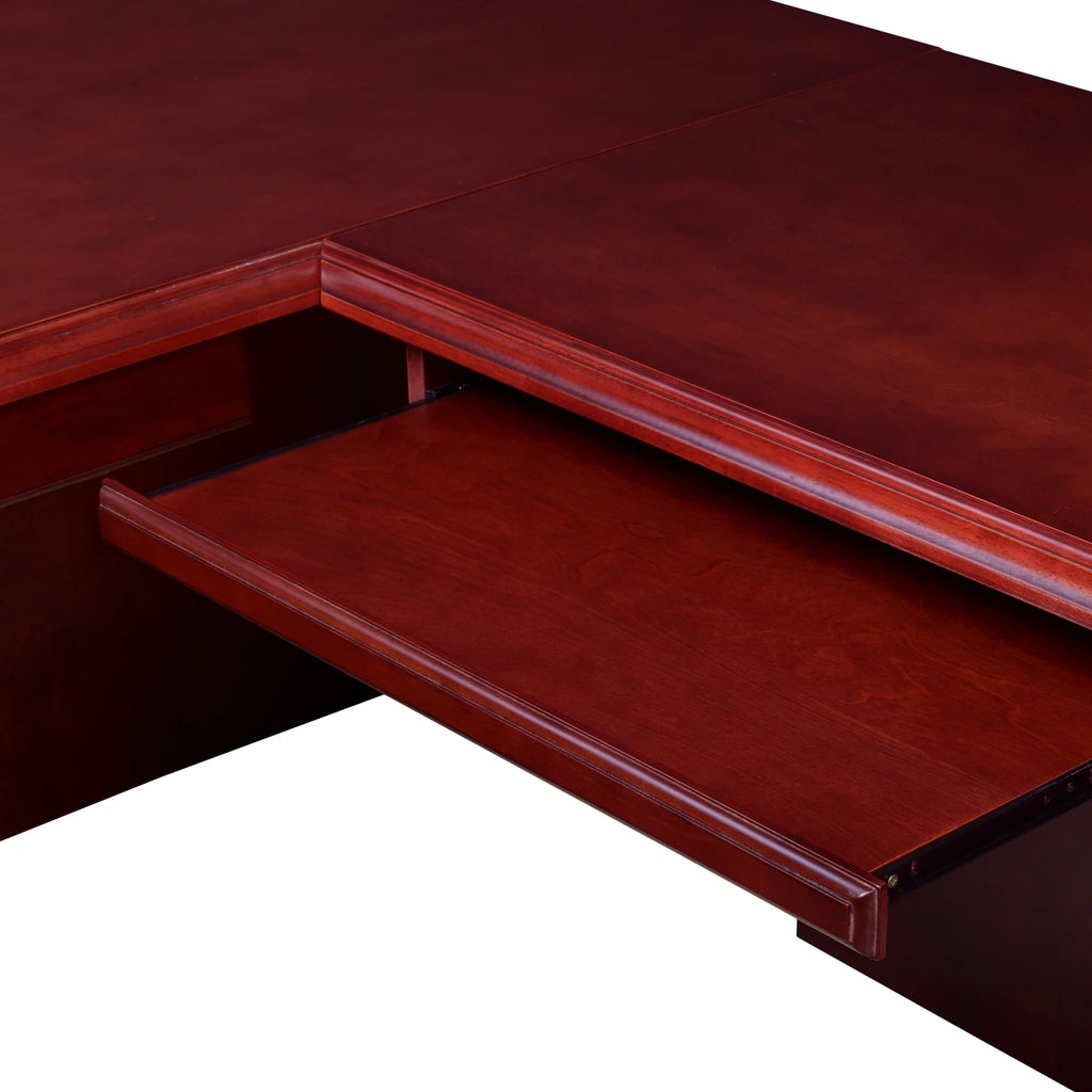 L-Shape Desk with Double Pedestal Drawer Unit D593451