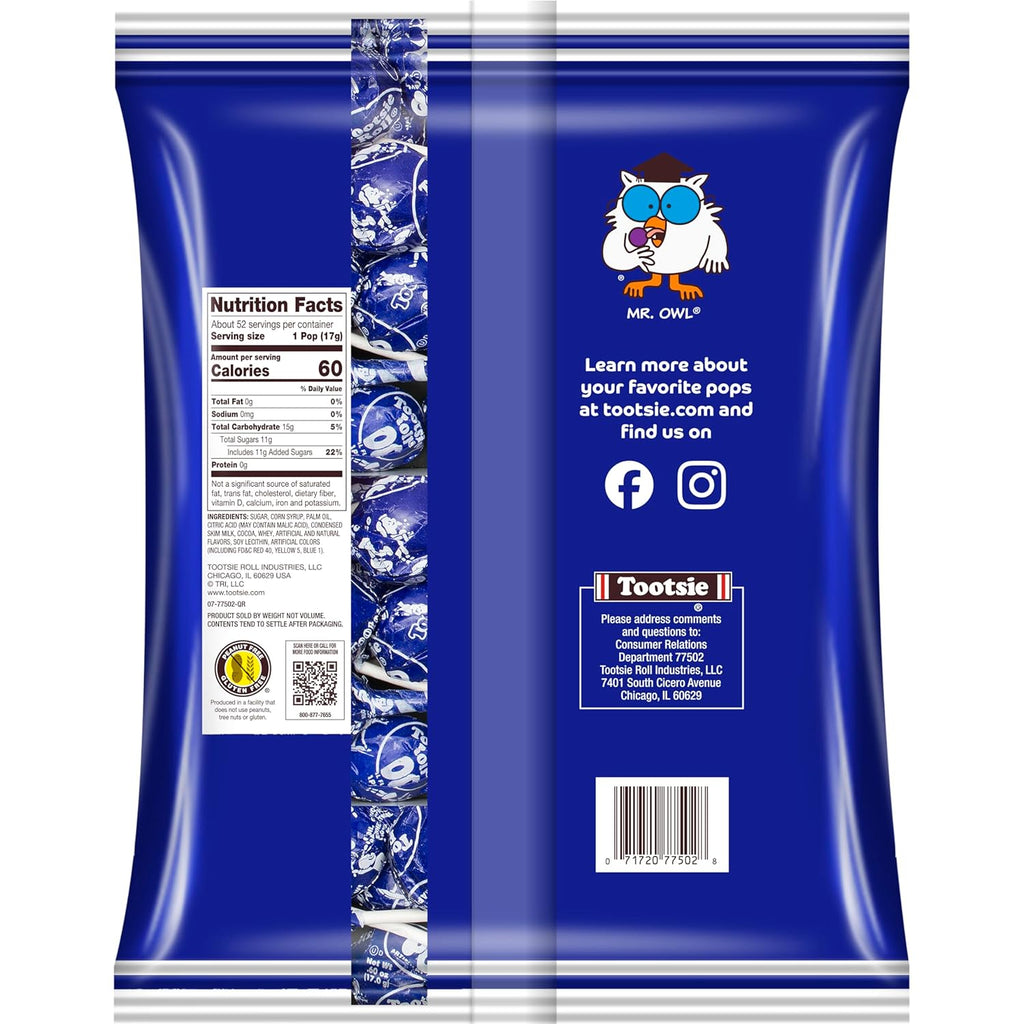 Grape Flavored Lollipops with Chocolatey Center, Individually Wrapped, 50 Count W5791