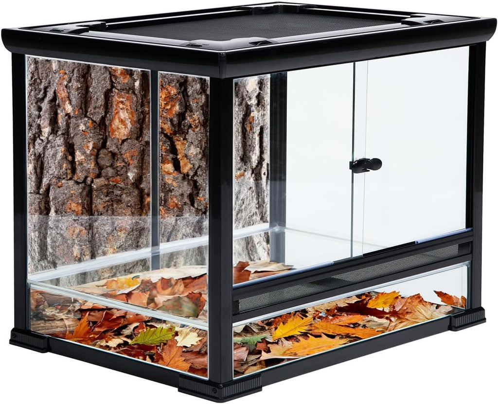 Large 32 Gallon Reptile Glass Tank ，Measuring 24" x 18" x 18".Top Ventilation Enclosure, Ideal for Bearded Dragons, Lizards, Snakes (Background not Included).