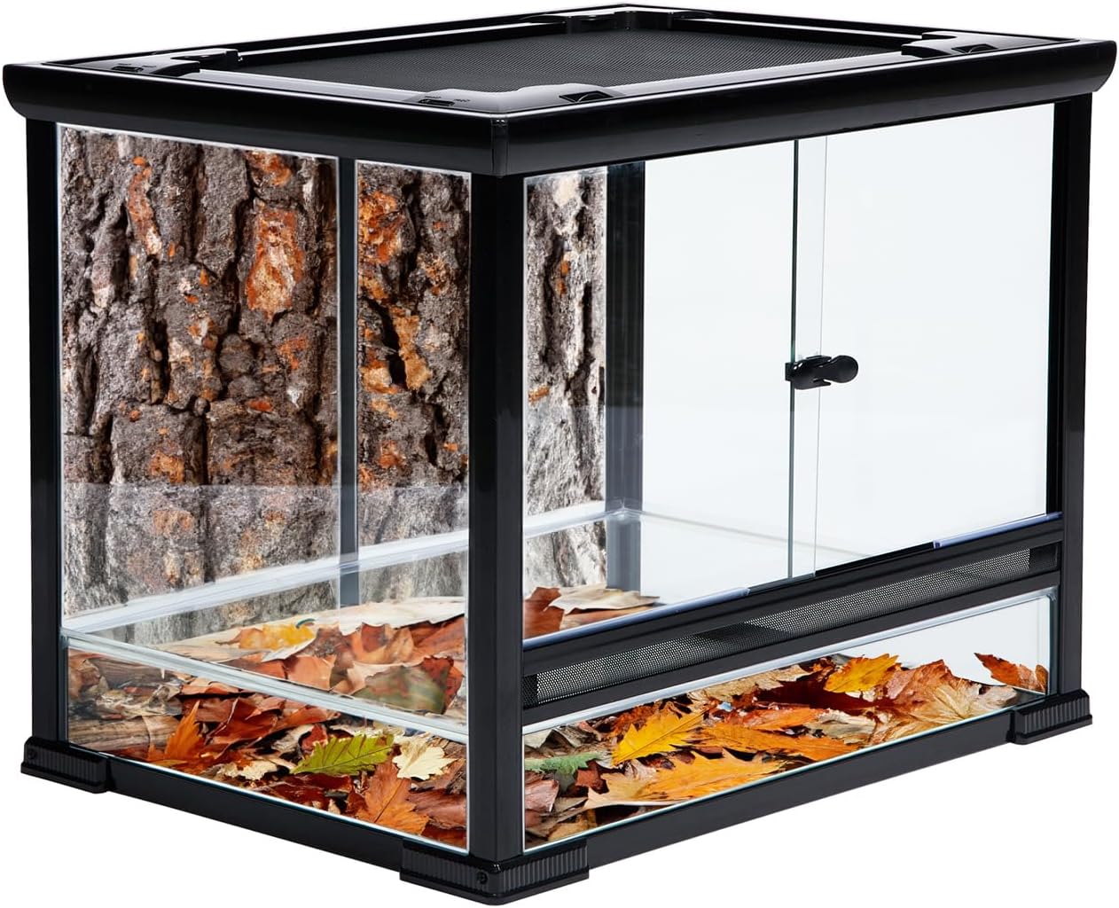 Large 32 Gallon Reptile Glass Tank ，Measuring 24" x 18" x 18".Top Ventilation Enclosure, Ideal for Bearded Dragons, Lizards, Snakes (Background not Included).