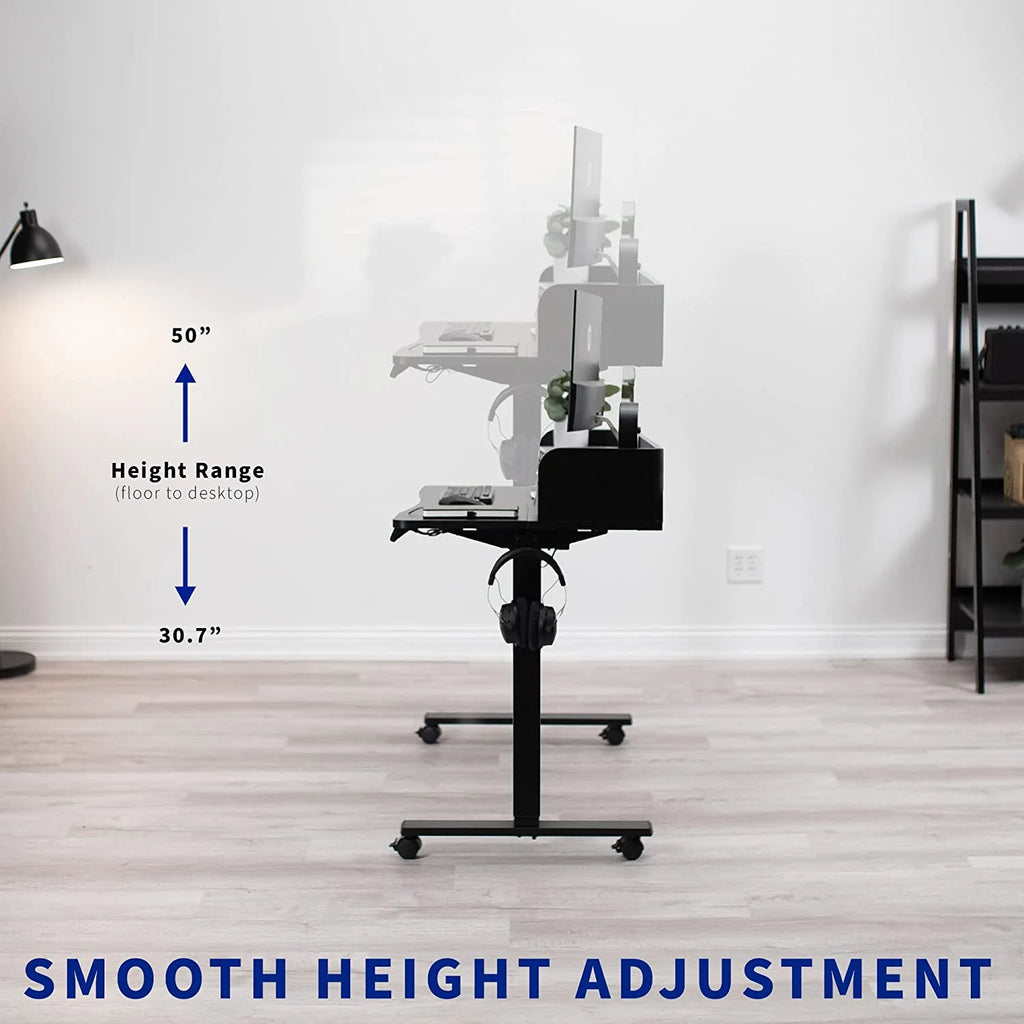 Adjustable Height Standing Desk with Storage Drawers Y818796
