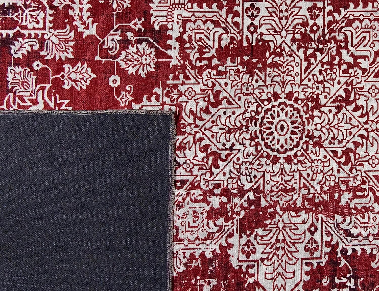 Washable Area Rug Low Profile Anti Slip Runner for Living Room D28931