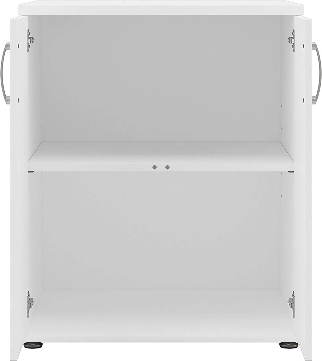 White Laundry Room Cabinet with Doors X446045