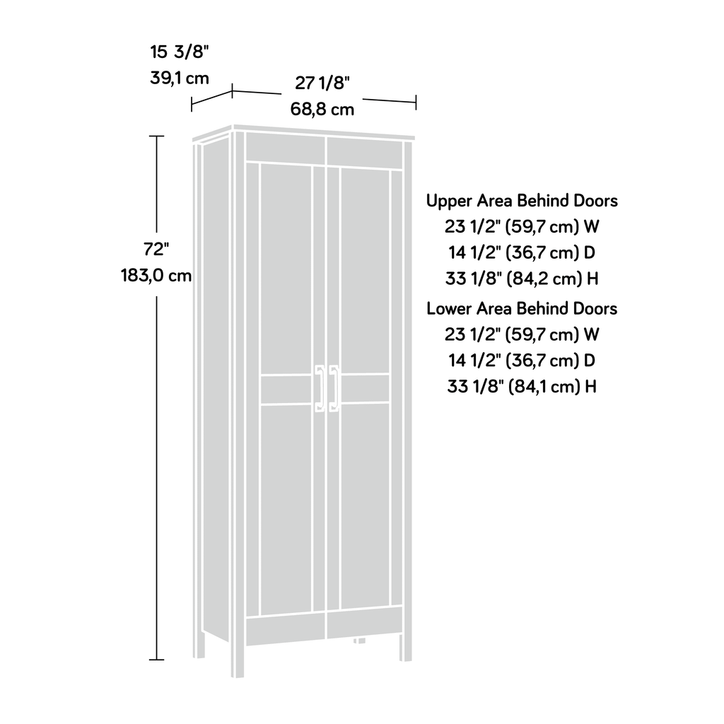 Two-Door Storage Cabinet, Rural Pine Finish H305