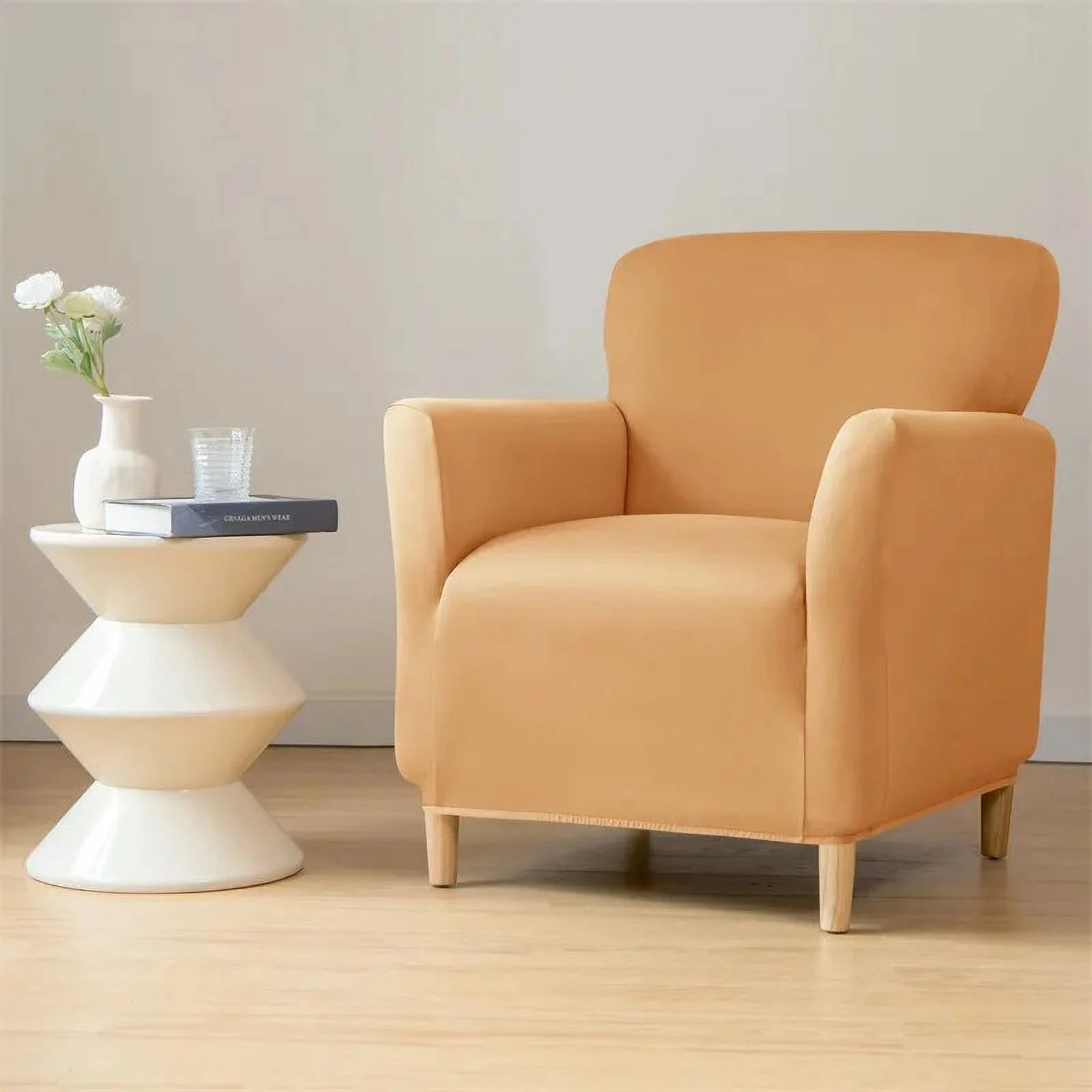 Waterproof Stretch Armchair Slipcover with Anti-Slip Backing N438446