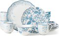 Lenox 894548 Butterfly Meadow Cottage 16-Piece Dinnerware Set, Cornflower