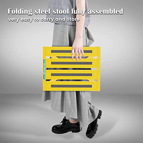 3-Level Adjustable Aluminum Folding RV Steps, Anti-Skid, Supports 1000 lb W1181