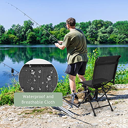 Hunting Chair, 360 Degree Swivel with Carry Handle, Folding Dove Hunting Chair with Armrest O604