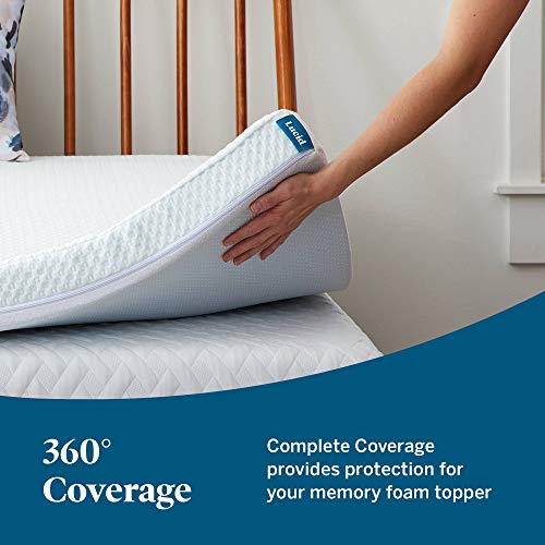 Gel Memory Foam Mattress Topper, Ventilated, Twin XL P977