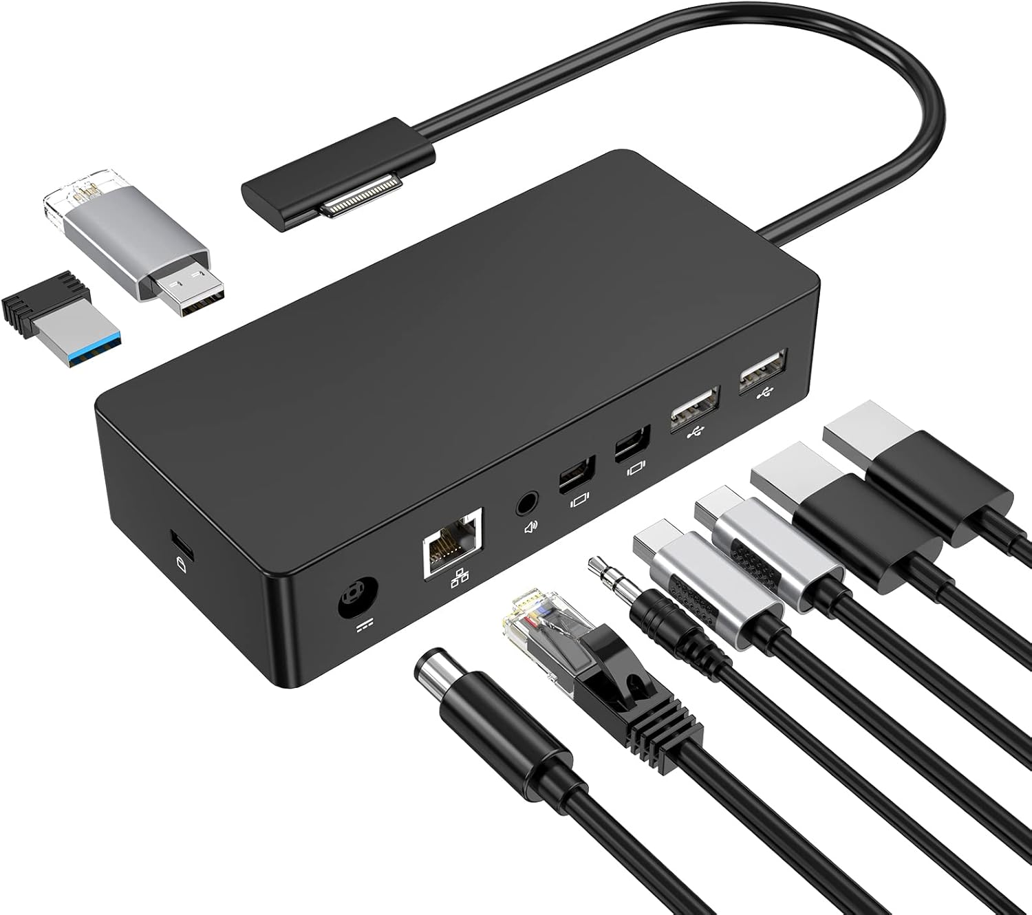 Surface Dock, Surface Pro Docking Station with 90W Power Supply Compatible with Surface Pro9/ 8/X/7/6/4/3/2017, Surface Laptop 4/3/2/go, Surface Laptop, Surface Book2,Surface Book,Surface Go